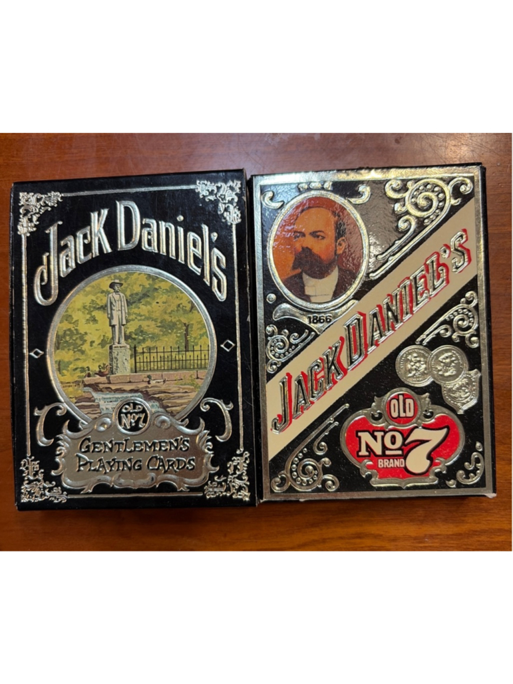 Collectibles- Jack Daniel's Black & Gold Playing Cards One Size set of 2 packs